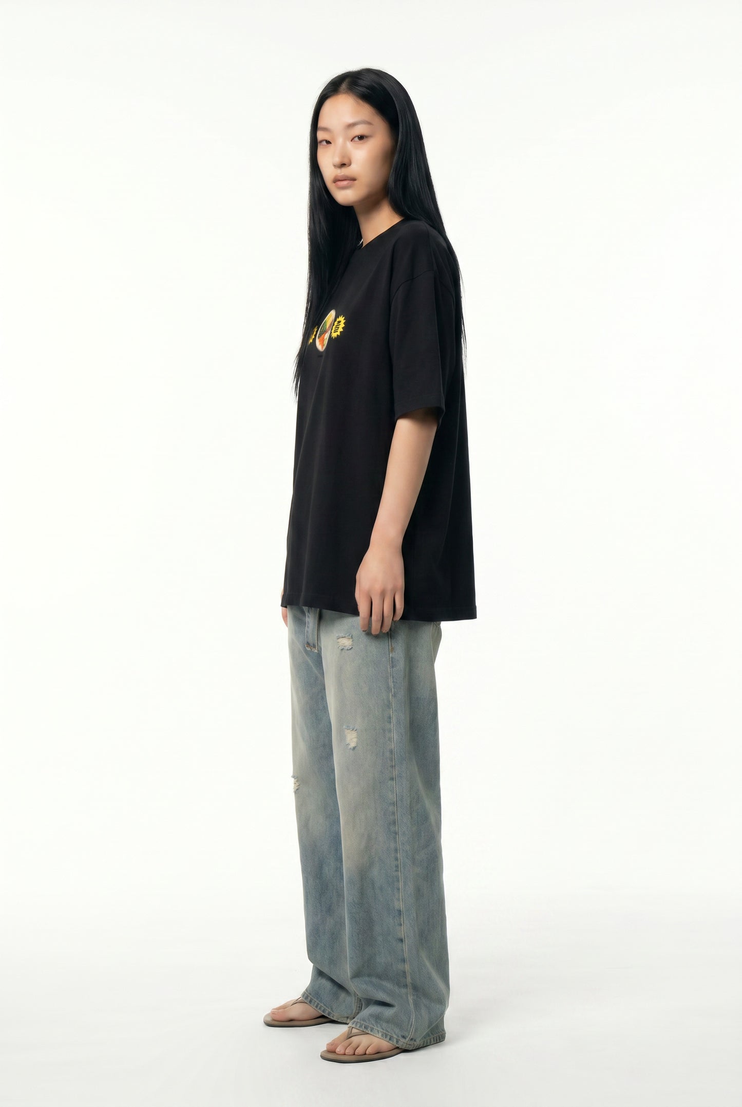 Kimbap Oversized T-Shirt for Women - Korean Streetwear Graphic Tee