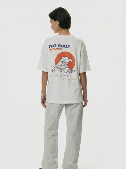 NO BAD WAVES BOXY FIT OVERSIZED TSHIRT