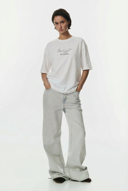 NO BAD WAVES BOXY FIT OVERSIZED TSHIRT - Shade Of You