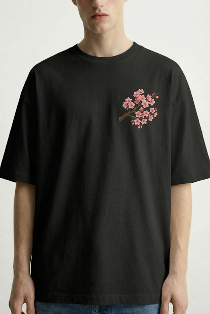 Hanami Bloom 240 GSM Boxy Fit Oversized T-Shirt for Men - Shade Of You