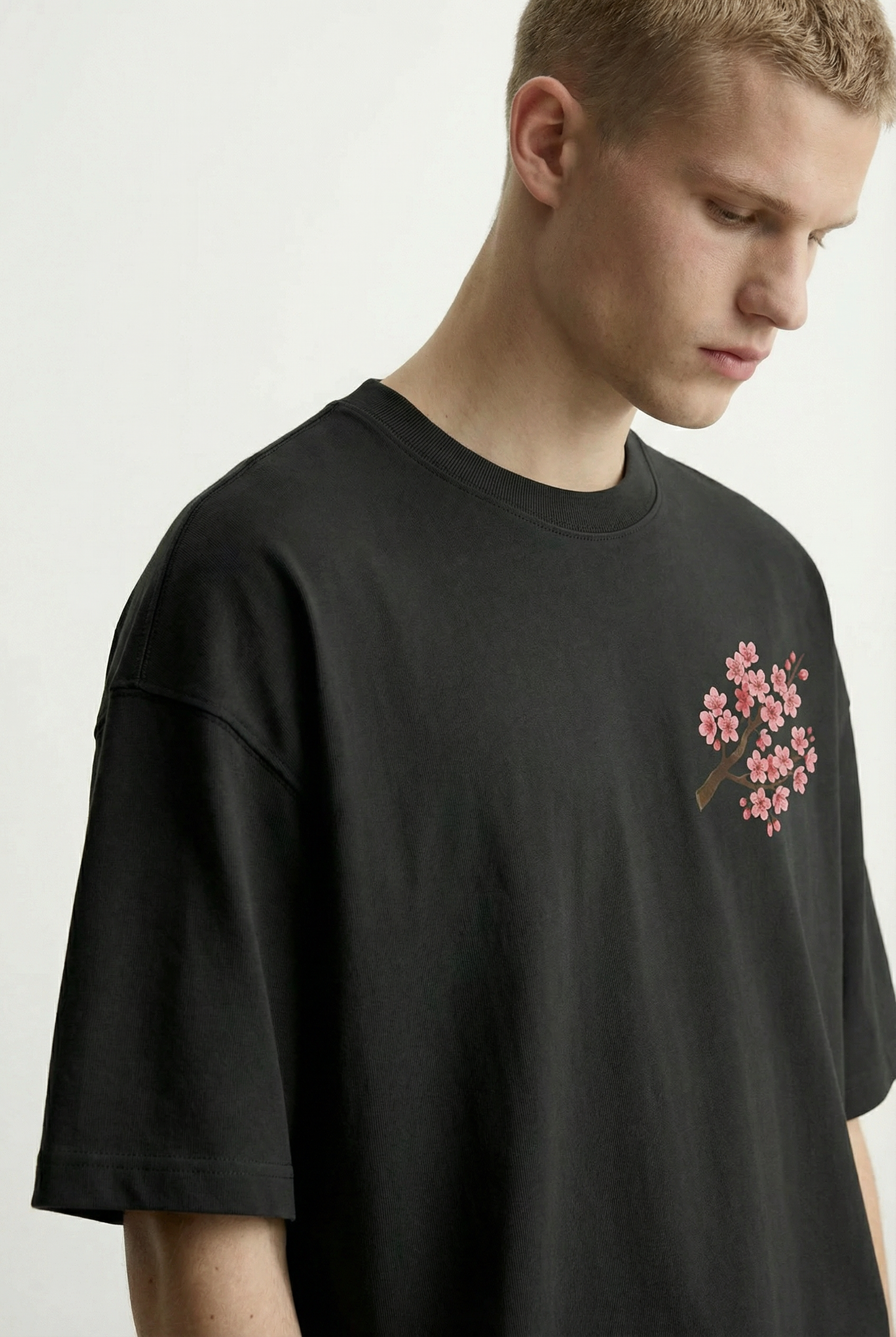Hanami Bloom 240 GSM Boxy Fit Oversized T-Shirt for Men - Shade Of You
