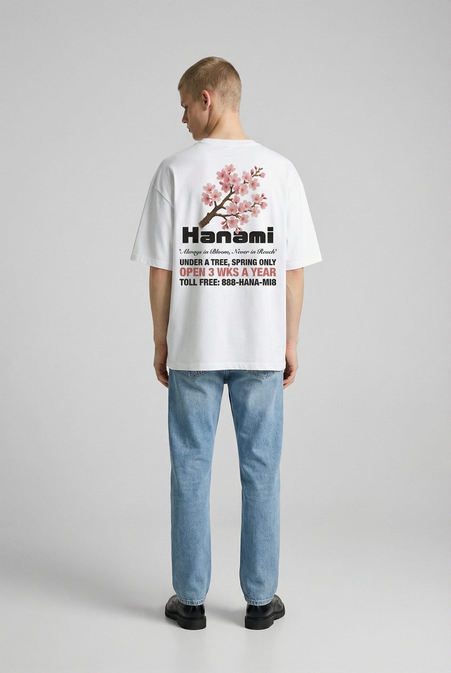 Hanami Bloom 240 GSM Boxy Fit Oversized T-Shirt for Men - Shade Of You