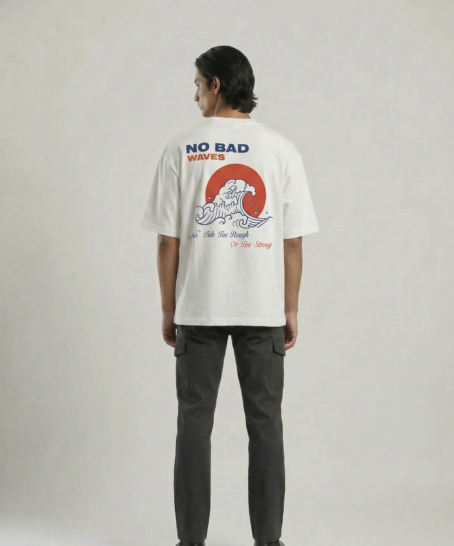 NO BAD WAVES BOXY FIT OVERSIZED TSHIRT - Shade Of You