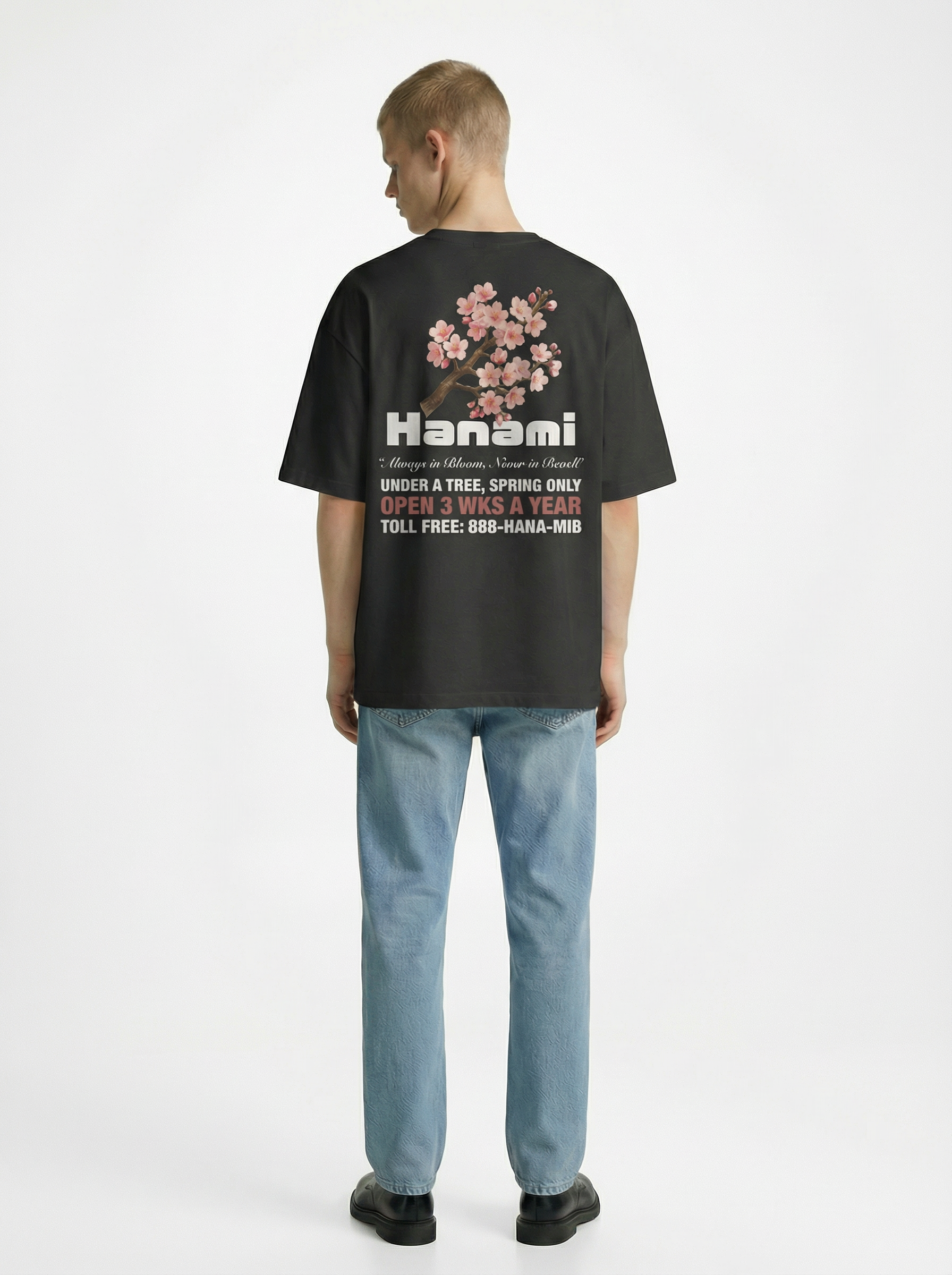 Hanami Bloom 240 GSM Boxy Fit Oversized T-Shirt for Men - Shade Of You