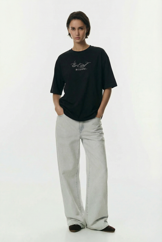 NO BAD WAVES BOXY FIT OVERSIZED TSHIRT