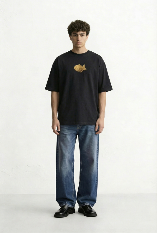 Bungeoppang Snack Club 240 GSM Boxy Fit Oversized T-Shirt for Men