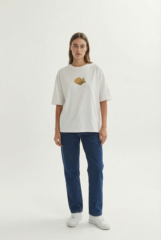 Bungeoppang Snack Club 240 GSM Boxy Fit Oversized T-Shirt for Women