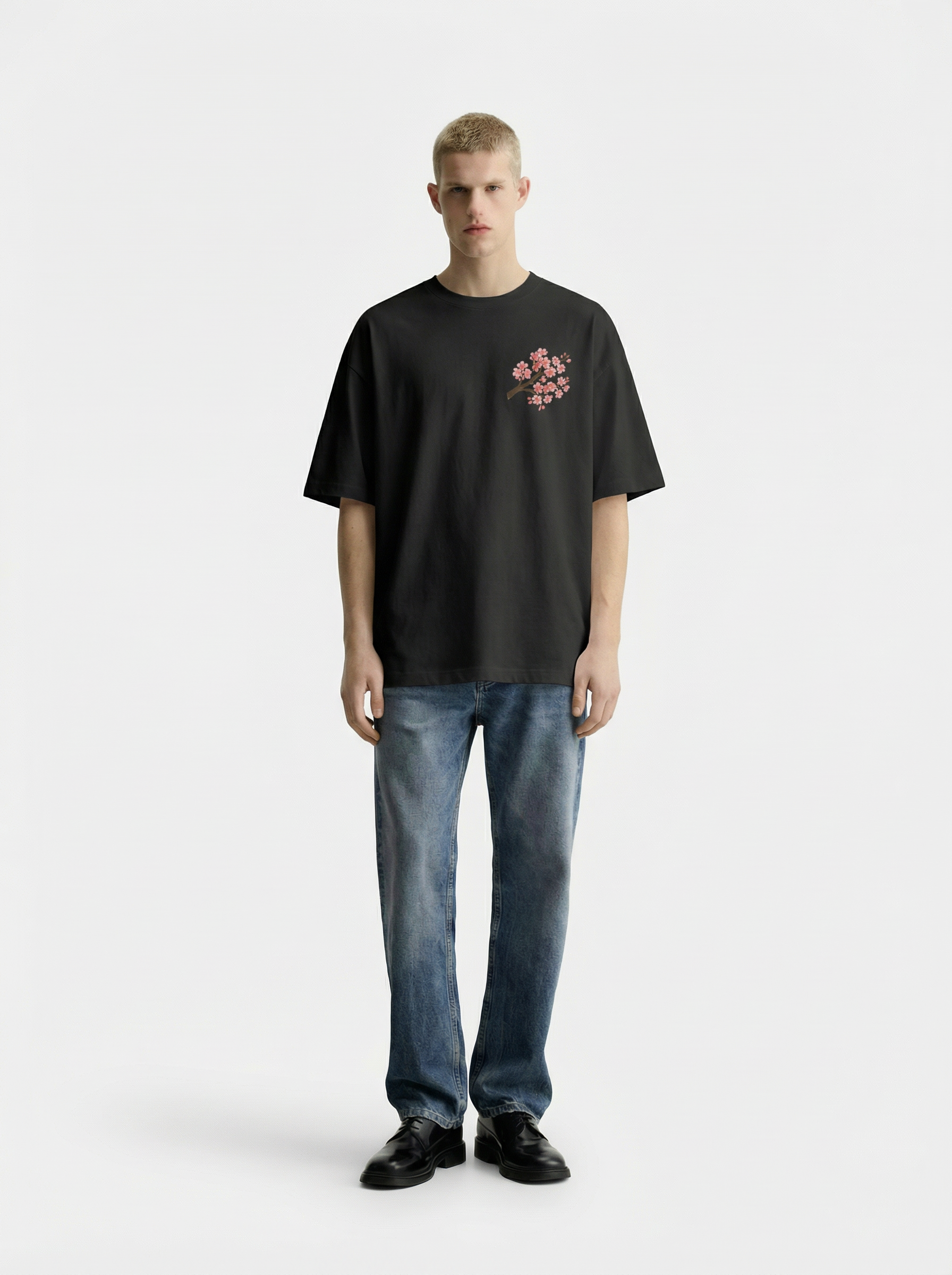 Hanami Bloom 240 GSM Boxy Fit Oversized T-Shirt for Men - Shade Of You