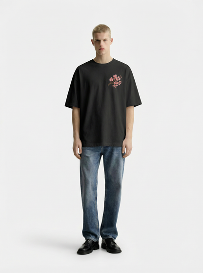 Hanami Bloom 240 GSM Boxy Fit Oversized T-Shirt for Men - Shade Of You