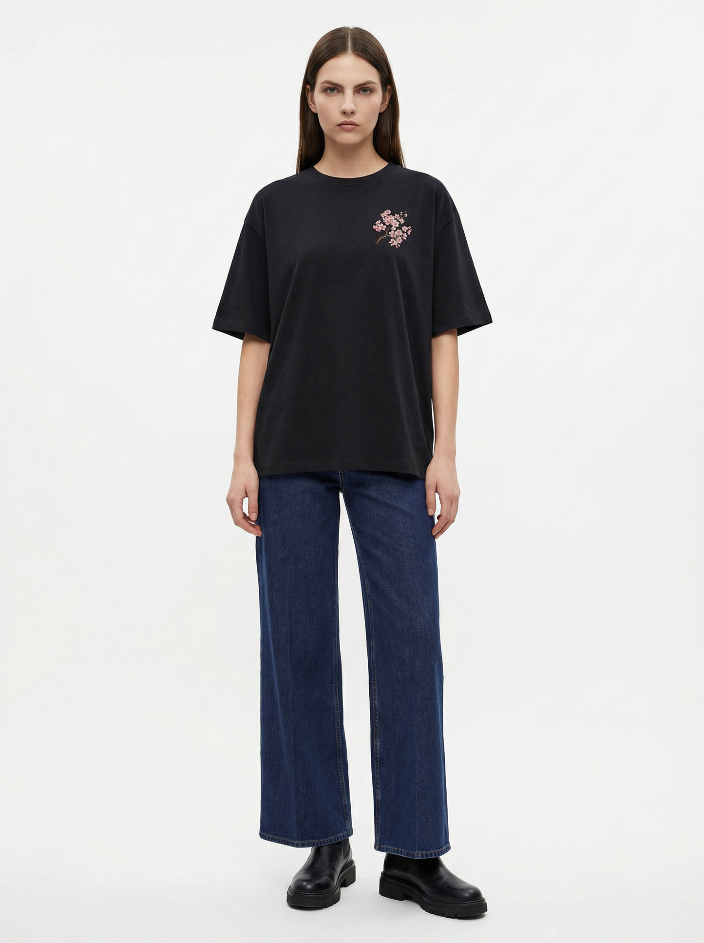 Hanami Bloom 240 GSM Boxy Fit Oversized T-Shirt for Women - Shade Of You
