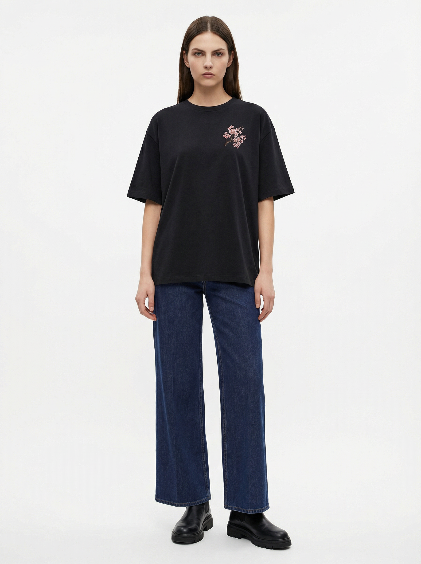 Hanami Bloom 240 GSM Boxy Fit Oversized T-Shirt for Women - Shade Of You