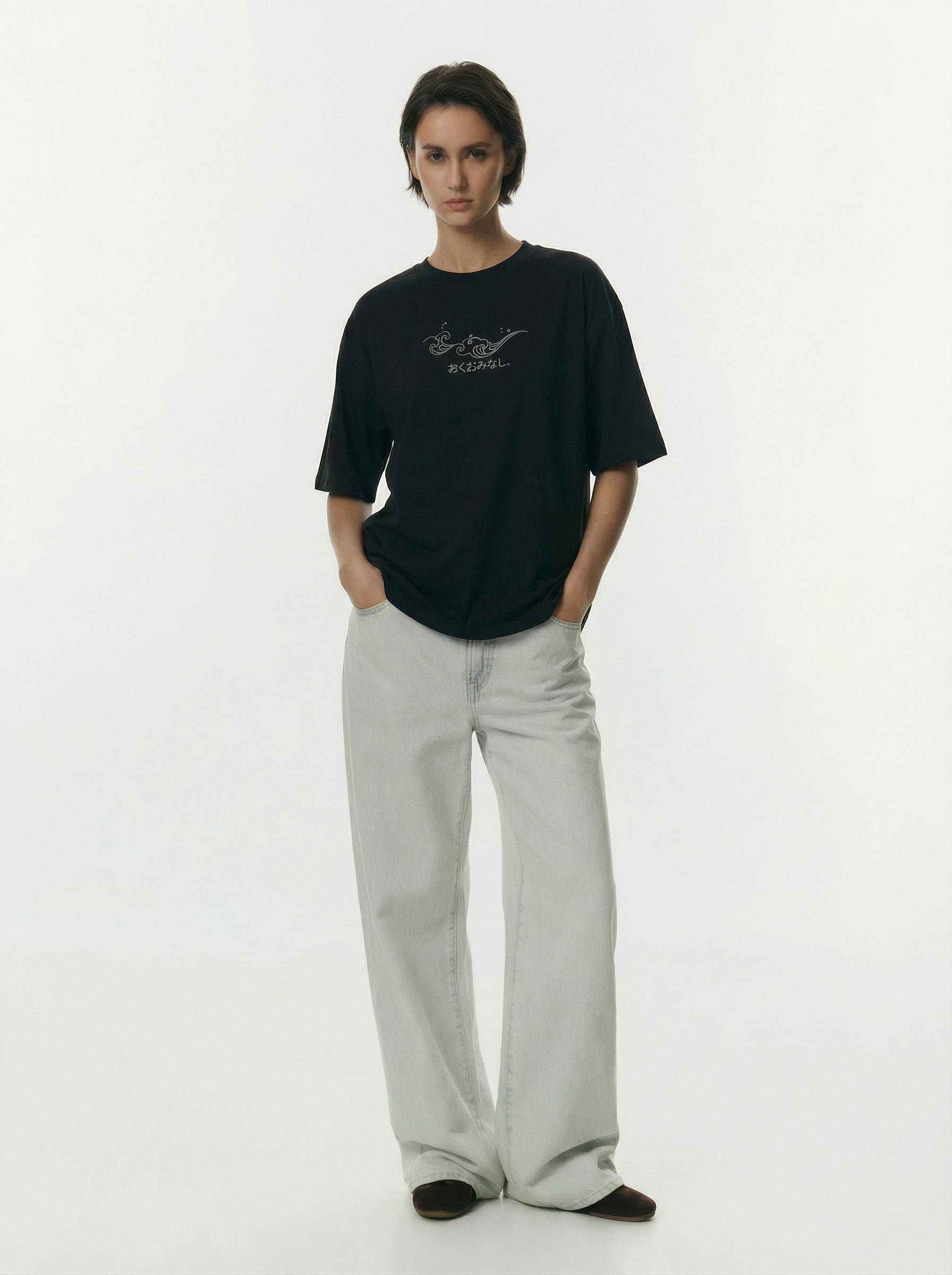 NO BAD WAVES BOXY FIT OVERSIZED TSHIRT - Shade Of You