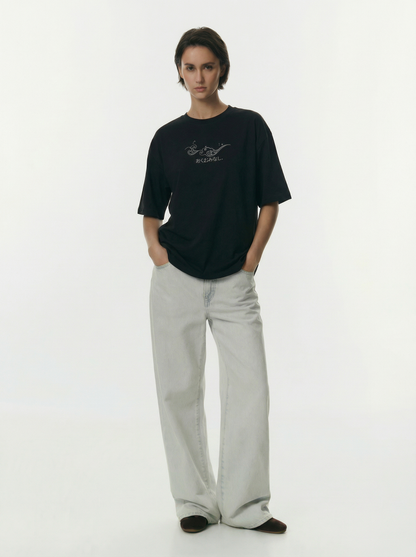 NO BAD WAVES BOXY FIT OVERSIZED TSHIRT - Shade Of You