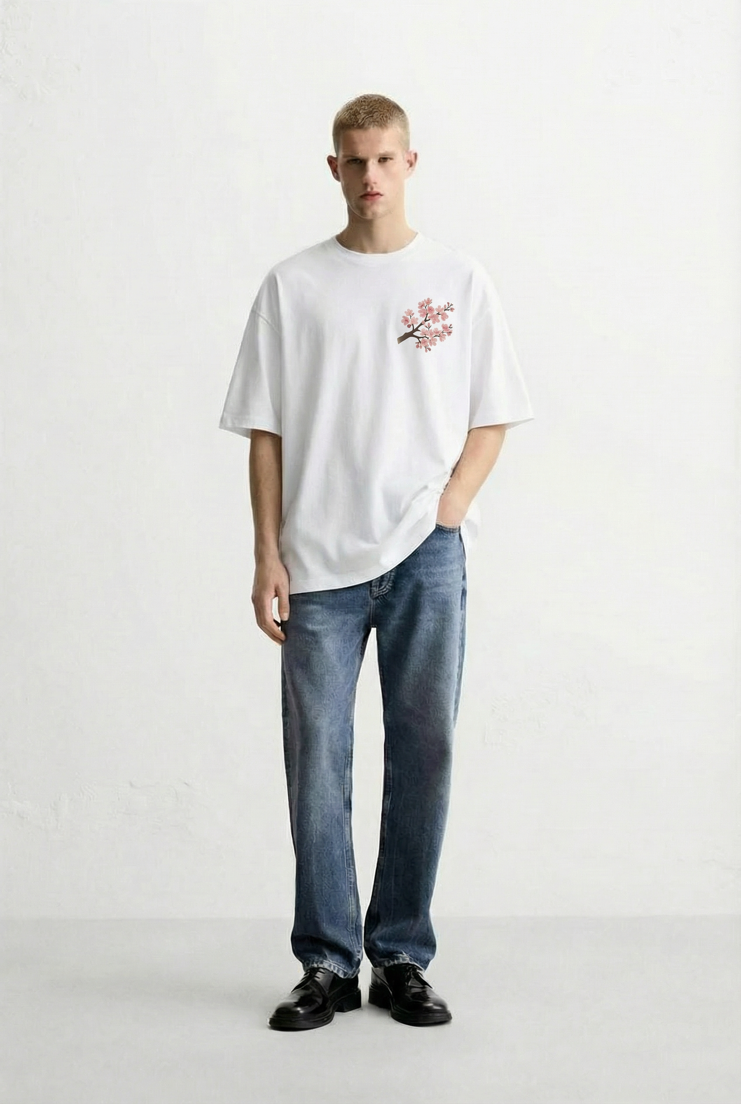 Hanami Bloom 240 GSM Boxy Fit Oversized T-Shirt for Men