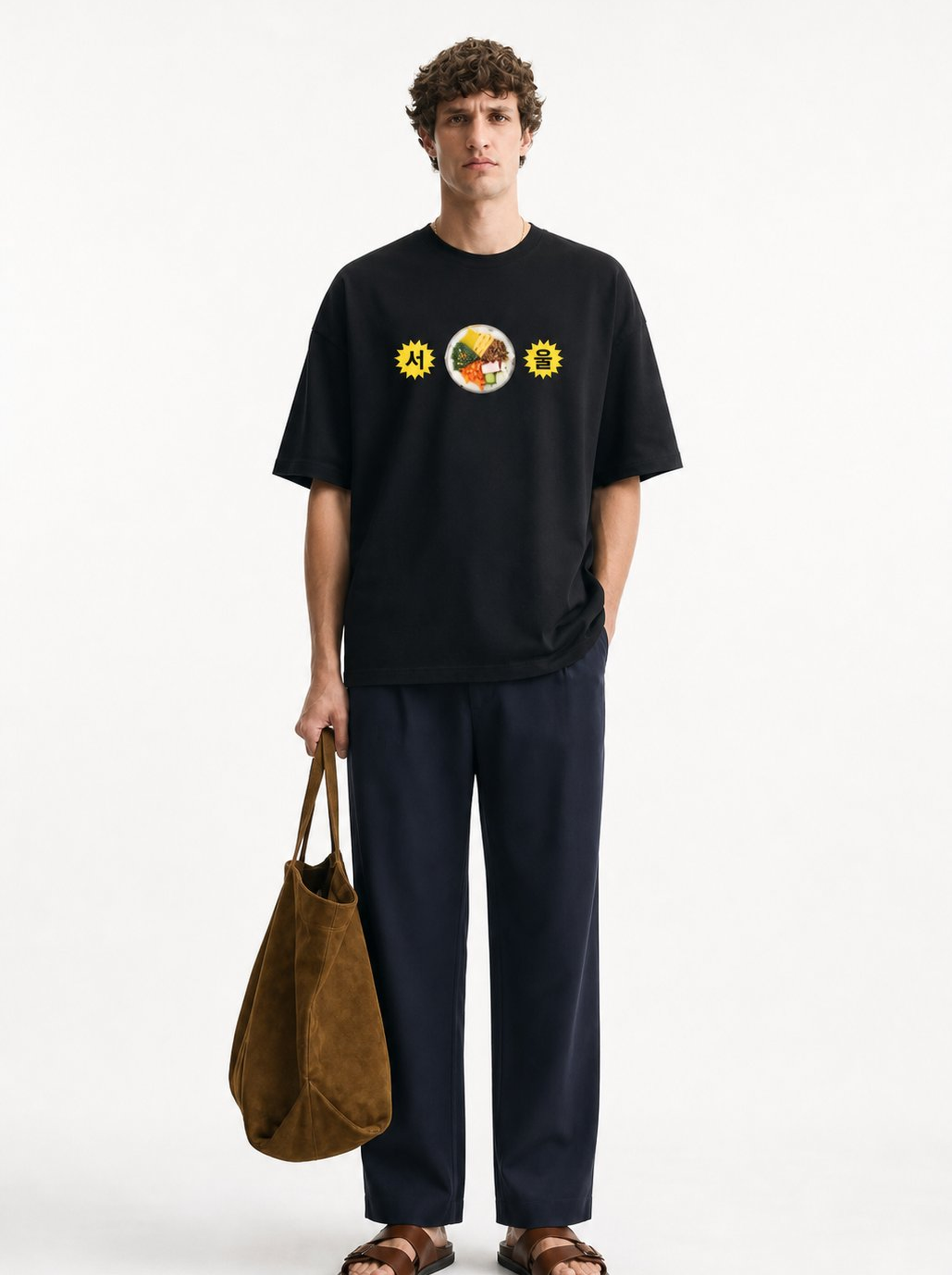 Kimbap Oversized T-Shirt - Korean Streetwear Graphic Tee - Shade Of You