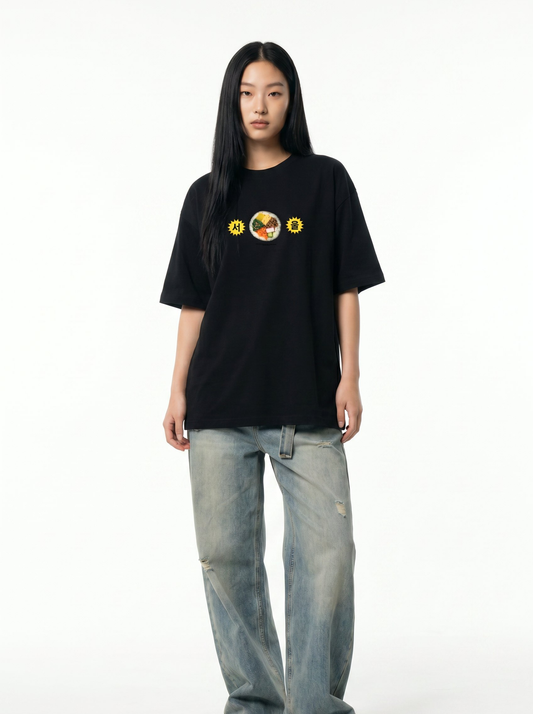 Kimbap Oversized T-Shirt for Women - Korean Streetwear Graphic Tee