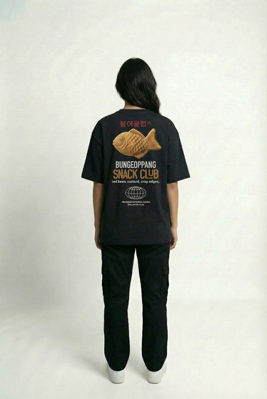Bungeoppang Snack Club 240 GSM Boxy Fit Oversized T-Shirt for Women