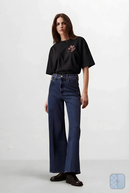 Hanami Bloom 240 GSM Boxy Fit Oversized T-Shirt for Women