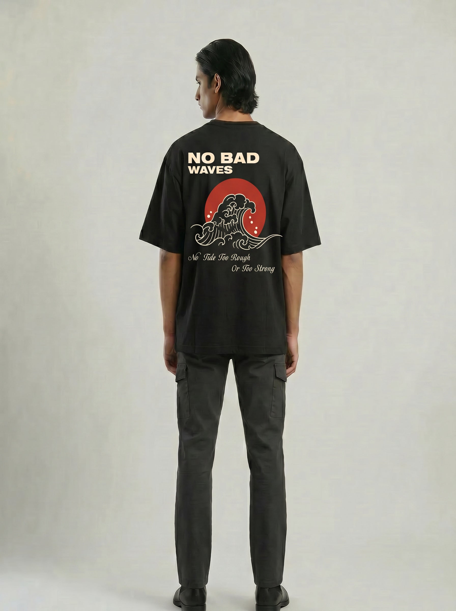 NO BAD WAVES BOXY FIT OVERSIZED TSHIRT - Shade Of You