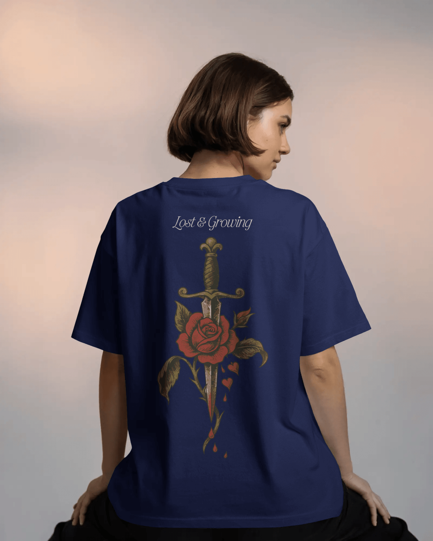Shade Of You Lost & Growing Oversized Boxy Fit T-Shirt (Women)