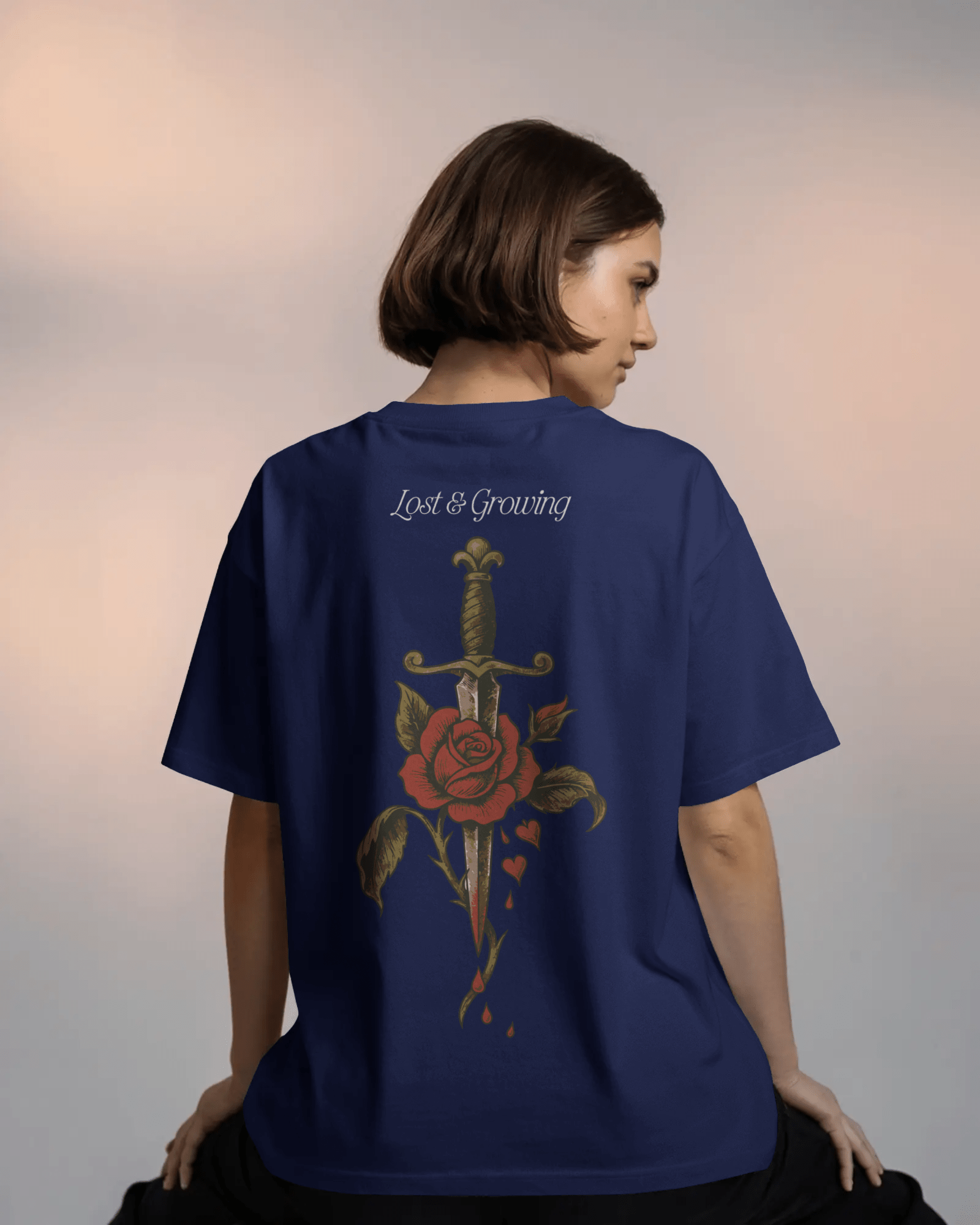 Shade Of You Lost & Growing Oversized Boxy Fit T-Shirt (Women)